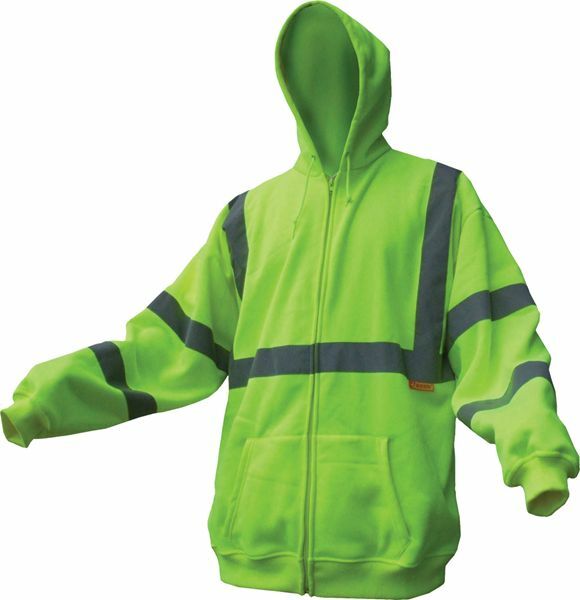 Class III Hooded Sweatshirt High Visibility Reflective Hoodie