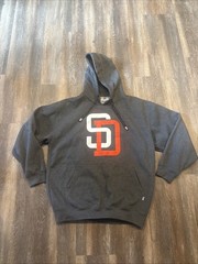 Pro Club Heavyweight Hoodie Men’s XL Fleece Lined Gray Stitched San Diego Logo