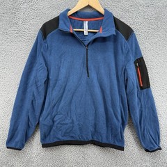 VTG Mondetta Outdoor Project Men’s M 1/4 Zip Blue Microfiber Pullover Sweatshirt