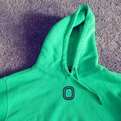 Overtime Lime Green Pullover Hoodie Kangaroo Pocket Small Streetwear Performance