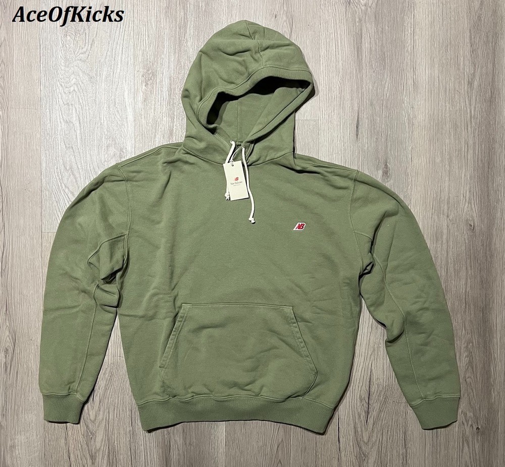 New Balance Made in USA Core Hoodie Olive Green SZ M-2XL Men’s MT43547