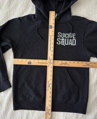 Suicide Squad Mens Small XS DC Comics Villains Black Hoodie Sweatshirt Harley S