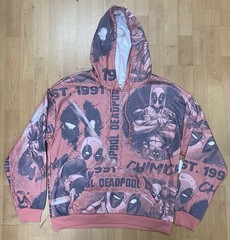 Marvel Deadpool Hooded Men’s Pullover Sweatshirt Size’s S, M, L, XL, 2XL