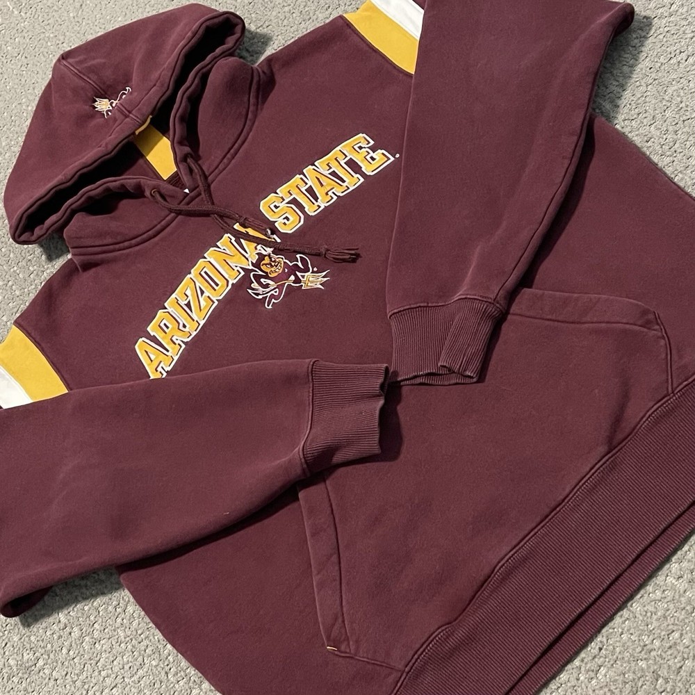 Arizona State Hoodie Teens L Red Sun Devil Logo Champion Pullover Sweatshirt