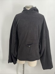 Yeezy Gap Men’s Black Polar Fleece Padded Hoodie Engineered by Balenciaga Dove L