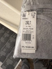 NEW Adidas Men’s Essentials Fleece 3-Stripes Full-Zip Grey Heather – XXL TALL