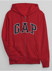 SPRING SALE!! GAP mens Heritage Logo Full-Zip Hoodie, Red Apple XXL