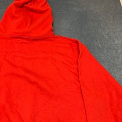 Life Authentic Apparel Hoodie Mens 2XL Red Cotton Fleece Lined Drawstring Cozy