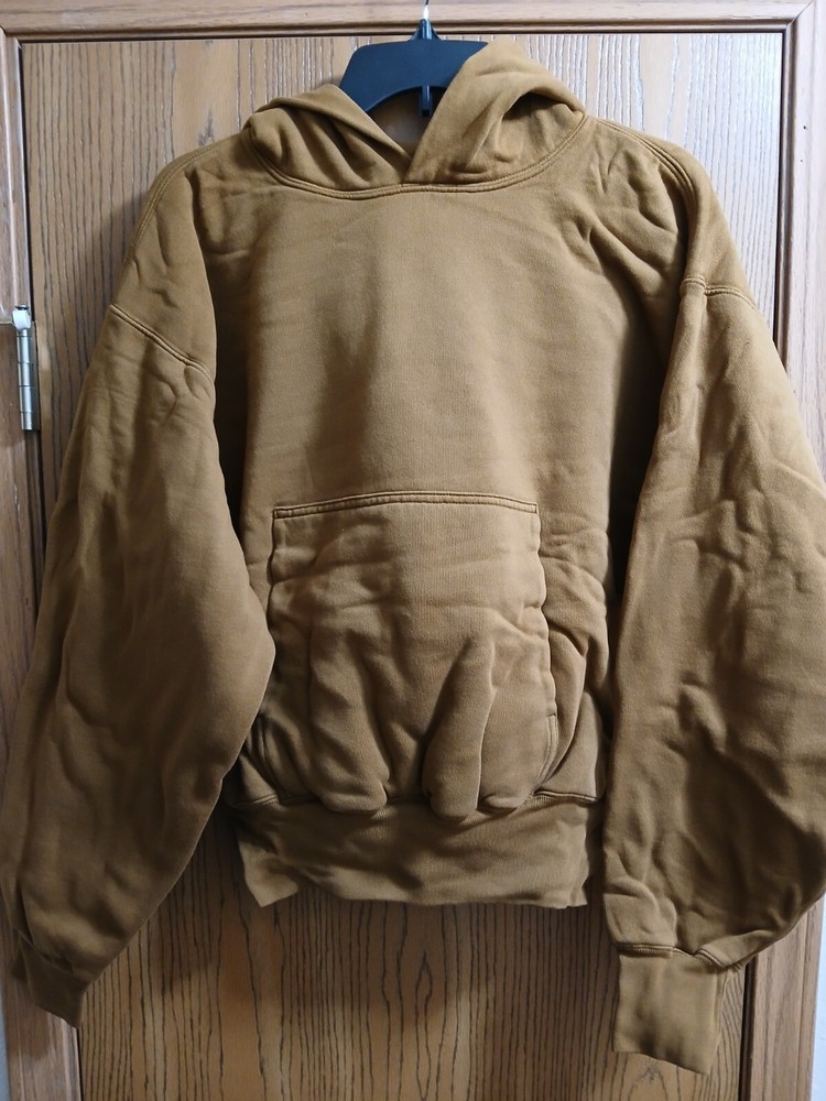 Yeezy YZY Gap Engineered by Balenciaga Double Layered Hoodie Brown Size S