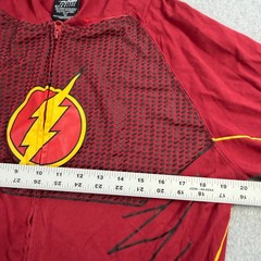 DC Comics The Flash Hoodie Mens Medium Red Graphic Full Zip