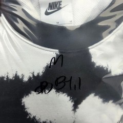 Nike Sweatshirt Mens M Black White Sport Cloud Print DM6915-010 Logo