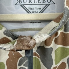 Burlebo Camo Performance Quarter Zip Pullover Hunting Shirt Men’s Large Golf