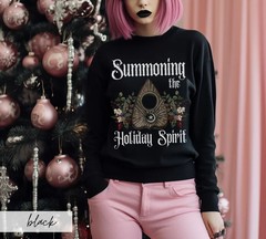 Funny Goth Witchy Christmas Sweatshirt Dark Holiday Apparel Gift