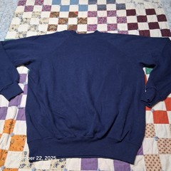 VTG Bassett Walker Plain Blank Blue Sweatshirt Size XLT Large X-Tall Lightweight
