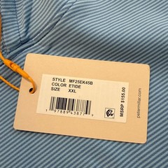 Peter Millar Pine Performance Hoodie Mens 2XL Golf Blue Striped Pullover EK45B