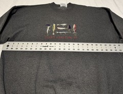 Vintage Fishing “Just Hook It” Men’s XL Grey Long Sleeve Sweatshirt Crewneck VTG