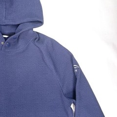 Swannies Hoodie Men’s XL Navy Blue Waffle Textured Snap Performance Sweater