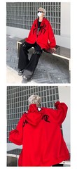 Spider-Man Unisex Oversized Hoodie Full Zip Hooded Sweatshirts Embroider Jacket
