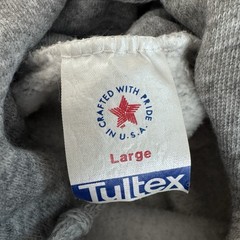 Vintage 80s Tultex Hoodie Sweatshirt Rayon Blend USA Large Germanton Mustangs PE