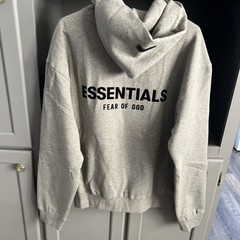 NWT Fear of God Essentials Dark Oatmeal Hoodie Sz Large