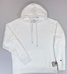 Men’s Champion Plain White Classic Fleece Standard Fit Hoodie NEW