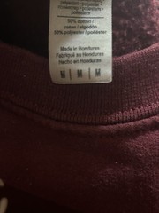 Lil Peep Burgundy Graphic Print Crewneck Fleece Pullover Sweatshirt M Unisex