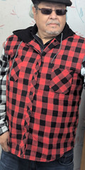 Hoodie Long Sleeve Shirt Flannel Look S-M-L-XL-2XL-3XL Free Shipping 3-5 Days