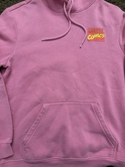 H&M Marvel Comics S Pink Pullover Hoodie Mens Long Sleeve Graphic Print