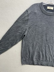 Buck Mason Sweatshirt Mens XL Blue Waffle Knit Crewneck Sweater 100% Cotton