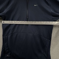 Nike Mens Shirt Blue Gray Size Medium Fit Dry 1/4 Zip Sweatshirt 100% Polyester