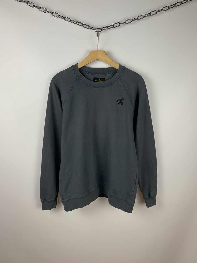 Designer Vivienne Westwood Anglomania Orb Logo Sweatshirt Raglan Size S Blue