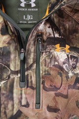 Under Armour Men’s LARGE 1/4 Zip Pullover Scent Control Camo Hunting Mossy Oak