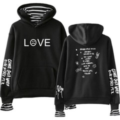 Sad Face Love Hoodie Shirt Lil Peep Hip Hop Sweater Sweatshirt Pullover Jacket