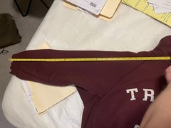 Triple Five Soul 555 Hoodie VTG Y2K Mens XL Burgundy Yellow T5S NYC Baggy Stitch