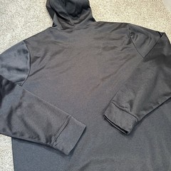 Reebok Hoodie Mens Large Black Pullover Athletic Gym Sweatshirt Logo