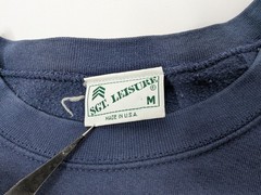 Vintage Sgt Leisure Sweatshirt Mens Medium Navy Sun Valley Ski Graphic *Stains