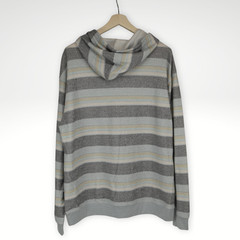 Quiksilver Hoodie Men’s XXL Gray Quarry Striped Pullover Hooded NWT QSM45FT080