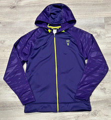Under Armour Men’s Full Zip Purple and Neon Green Lacrosse Hooded Sweatshirt