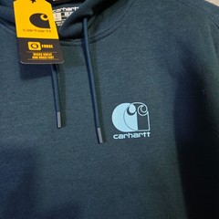 Carhartt Fast Dry Hoodie Large tall Mens Blue Lightweight Sweatshirt Relaxed NWT
