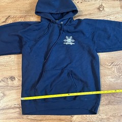 Vintage Hanes Printpro Rim Nordic Ski Resort Navy Blue Hoodie Sweatshirt Size M