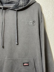 VTG Dickies Hoodie Men’s Large Grey Thermal Lined Relaxed Full Zip Workwear Y2K