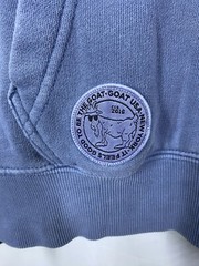 Goat USA Hoodie Mens Medium Blue Heavyweight Pocket Logo Pullover Skater Sweater