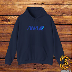 All Nippon Airways ANA Logo Hoodie Sweatshirt Black/Navy/White/Sport Grey S-5XL