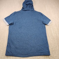 Under Armour Short Sleeve Hoodie Men Medium French Terry Bodybuilding Blue