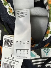 Adidas Originals Trefoil Hoodie JW1085 Black Multicolor Pixel Geo Men’s Large