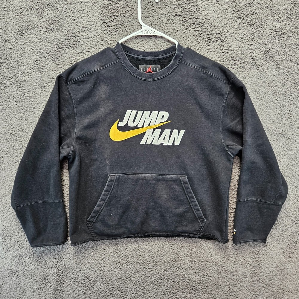 Nike Air Jordan Jumpman Sweatshirt Mens Medium Black Crewneck Pullover