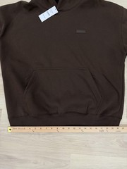 NWT DKNY Oversized Brown hoodie with measurements in photos & price tag.
