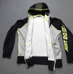 Nike Just Do It Therma Fit Hoodie Sweatshirt Men XL Full Zip Gray Fleece Workout