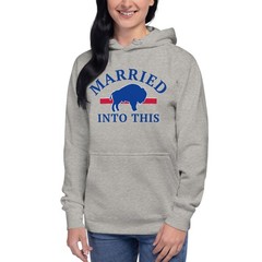 Married Into This Buffalo Football Bills Hoodie Husband Wife S,M,L,XL,2X,3X
