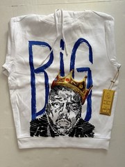 Bricks & Butter Biggie Smalls Graphic White Hoodie Streetwear NWT Size Medium